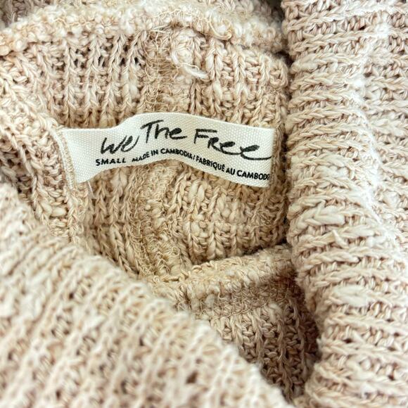 Free People “We The Free Tommy” Turtleneck Sweater – Size S light rose/blush - Picture 3 of 5